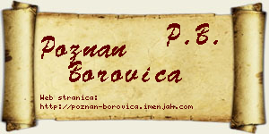 Poznan Borovica vizit kartica